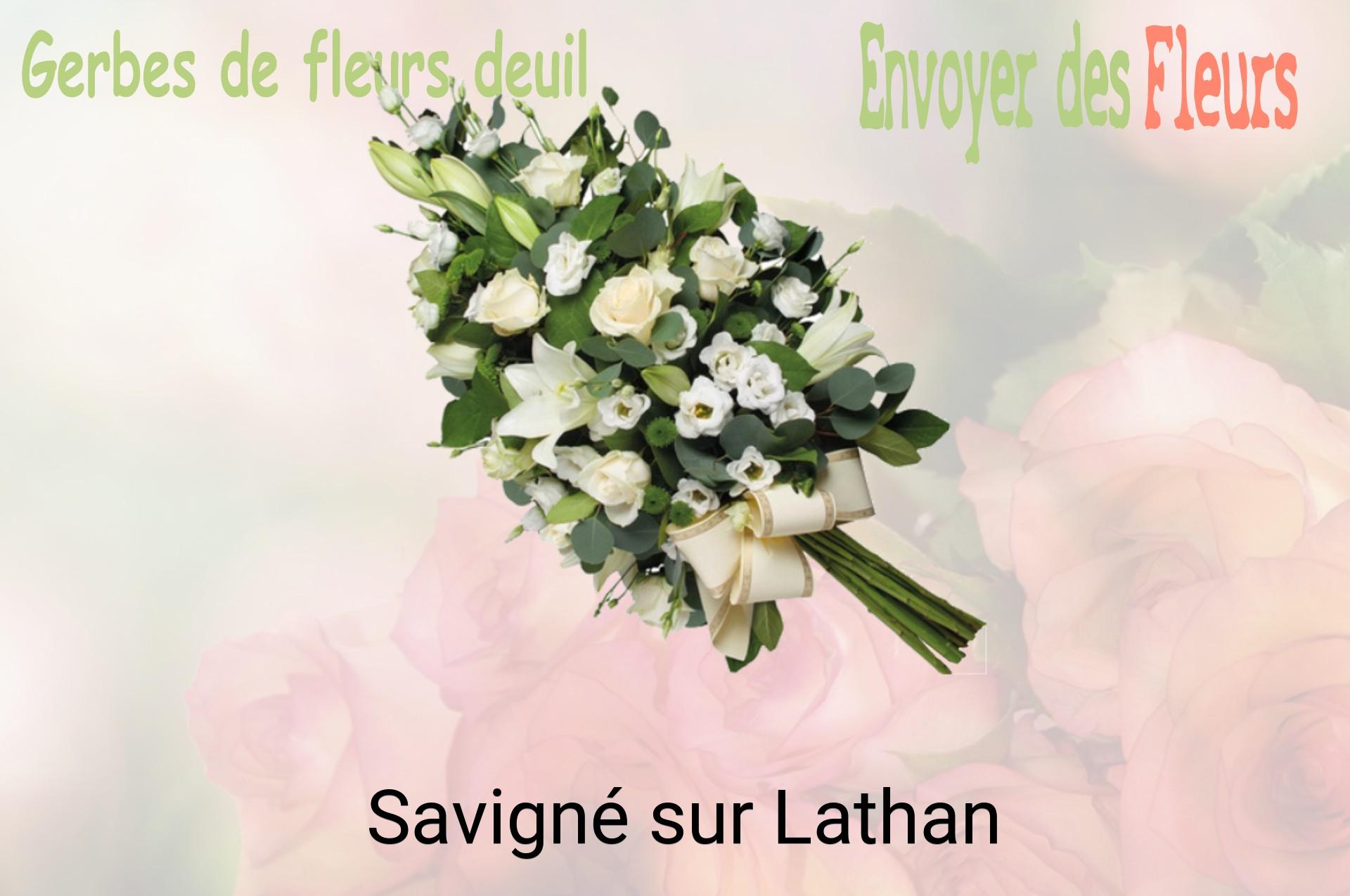 Gerbe de fleurs de deuil livrée à Savigné-sur-Lathan